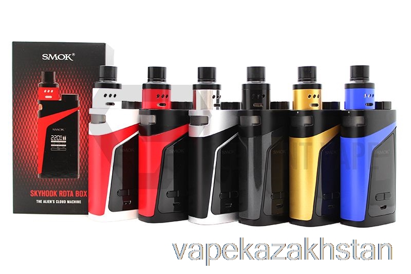 Vape Kazakhstan SMOK Skyhook RDTA Box 220W Kit White Body Red Splatter